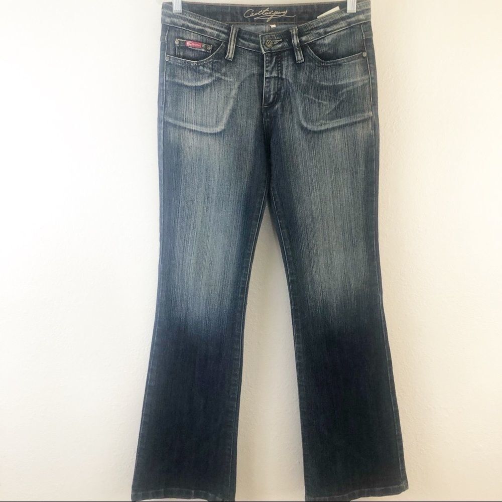Cest toi Blue Low Rise flare leg Jeans Size 9